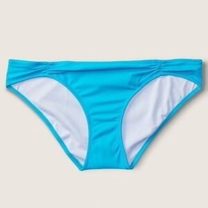 Bright blue Ruched-Front Bikini Bottom size medium